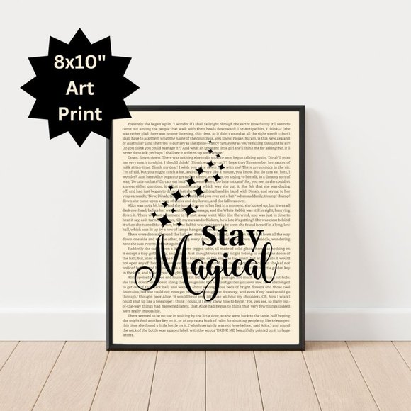 Other - Motivational Book Page Art Print- Stay Magical